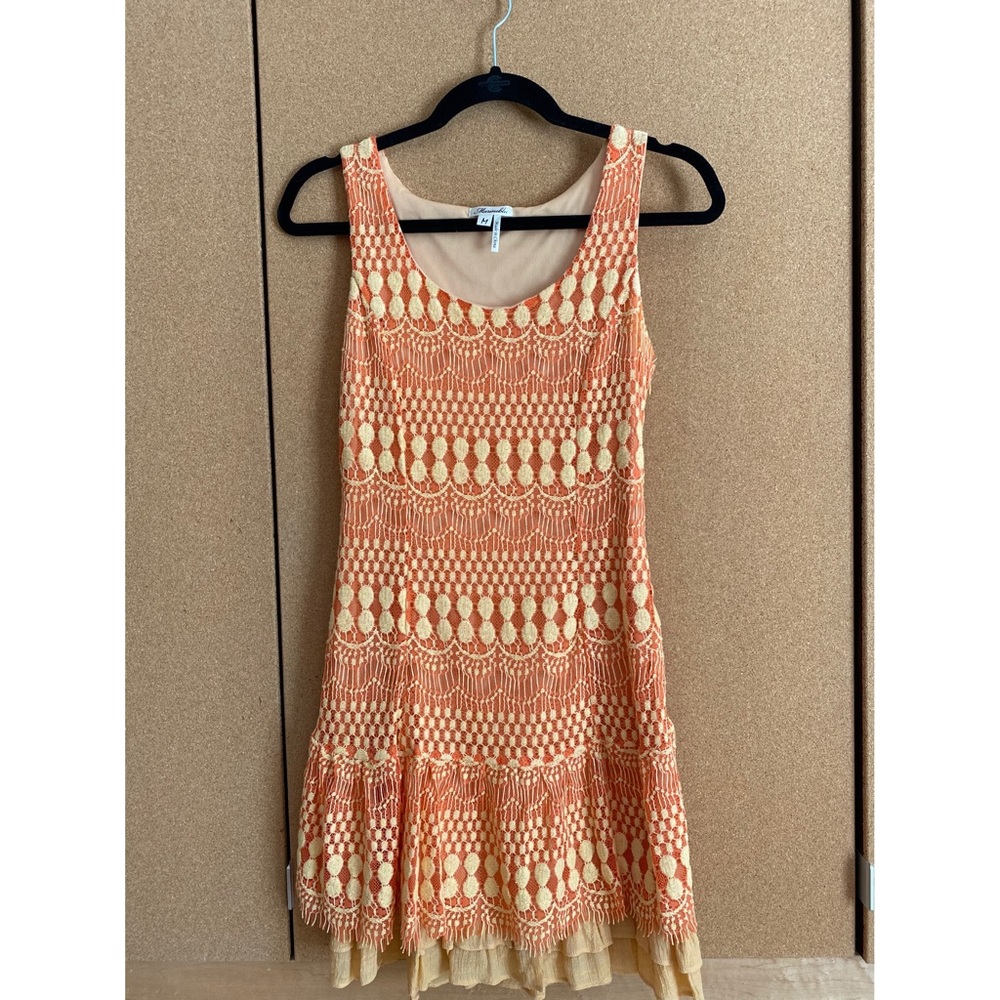 Fun Orange/Yellow Textured Dress